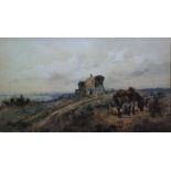 TOM LLOYD (1849-1910) - A gypsy encampment, watercolour, signed and dated '97, framed,