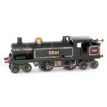 A Hornby O gauge LMS 4-4-0 tank locomotive 2051 in black livery