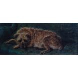 JOHN CHARLTON (1849-1917) - A wire haired terrier, oil on board, signed with monogram, framed,
