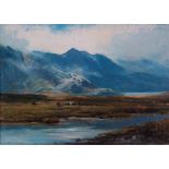 HENRY HADFIELD CUBLEY (1858-1934) - The Head of Loch Long, oil on board, signed,