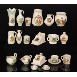 A small collection of assorted early 20th Century crested china to include a W.
