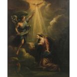 FOLLOWER OF JACOPI AMIGONI (1682-1752) - The Annunciation, oil on canvas, framed,