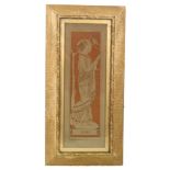 An early 20th Century framed needlework in the Arts and Crafts style entitled Song,