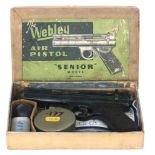 A Webley .177 Senior air pistol in original box and a Webley Tempest .