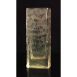 A Bjorn Wiinblad for Rosenthal post war Studio-Line crystal glass vase of rectangular sleeve form