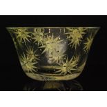 A large post war glass bowl of flared form,