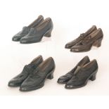 Four pairs of vintage 1940s ladies shoes comprising three 'Queen of Sheba',