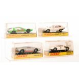 A Dinky Jaguar 'E' type 2+2 No 131, Lamborghini Marzal No 189, a Ford G.