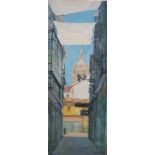 RICHARD BEER (1928 - 2017) - Seville, Spain, oil on canvas,signed, unframed, 91cm x 45cm.