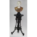 19th Century Italian School after the Antique A 19th Century white and Sienna marble Bust of