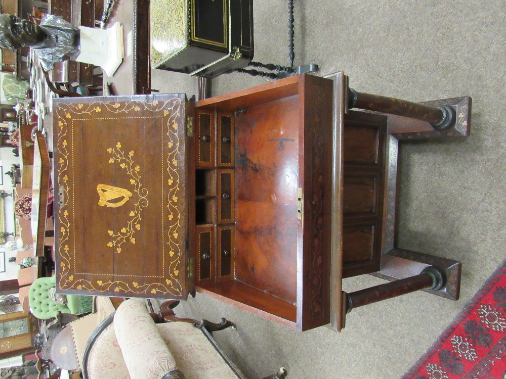 A very fine and important early 19th Century Killarney wood arbutus and marquetry Davenport Desk, - Image 8 of 14