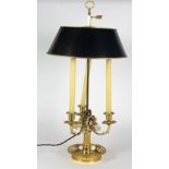 An attractive Adams style ormolu three branch Table Lamp,