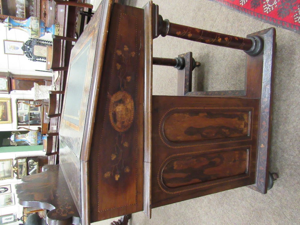 A very fine and important early 19th Century Killarney wood arbutus and marquetry Davenport Desk, - Image 5 of 14