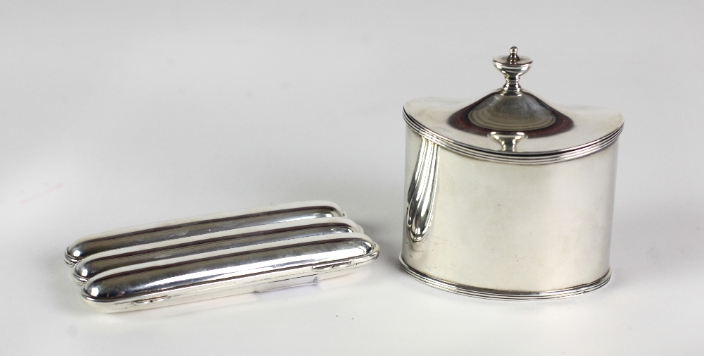 A 19th Century Chester silver Tea Caddy,
