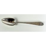 An Irish Georgian bright cut Serving Spoon, Dublin c. 1800, by John Pittar.