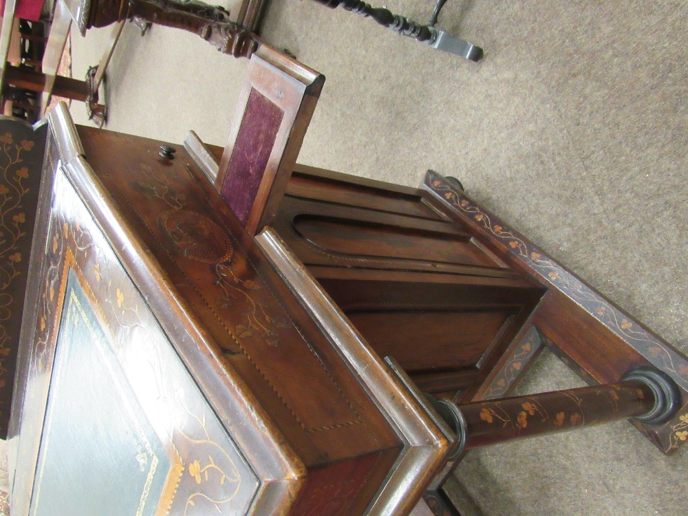 A very fine and important early 19th Century Killarney wood arbutus and marquetry Davenport Desk, - Image 13 of 14