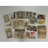 Postcards: A shoebox of mixed Postcards, mostly Irish Edwardian topographical cards, some oversize,