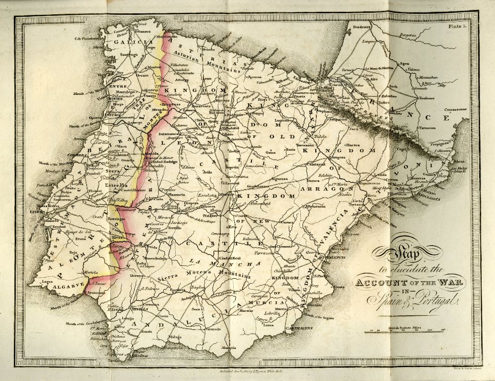 Jones (John J.) Account of the War in Spain and Portugal and in the South of France, 8vo L. 1818.