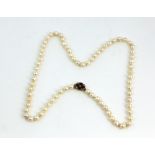 A good Necklace of 'Baroque' freshwater pearls,
