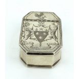 A fine George III Freedom Box, presented to The Hon.