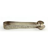 An extremely rare George III 'Canongate,' Scottish silver Sugar Tongs,