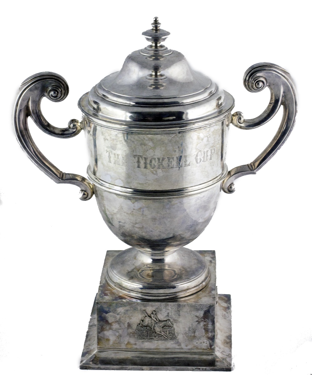 "The Tickell Cup - Punchestown" A massive two handle Trophy Cup - "The Tickell Cup & Cover,