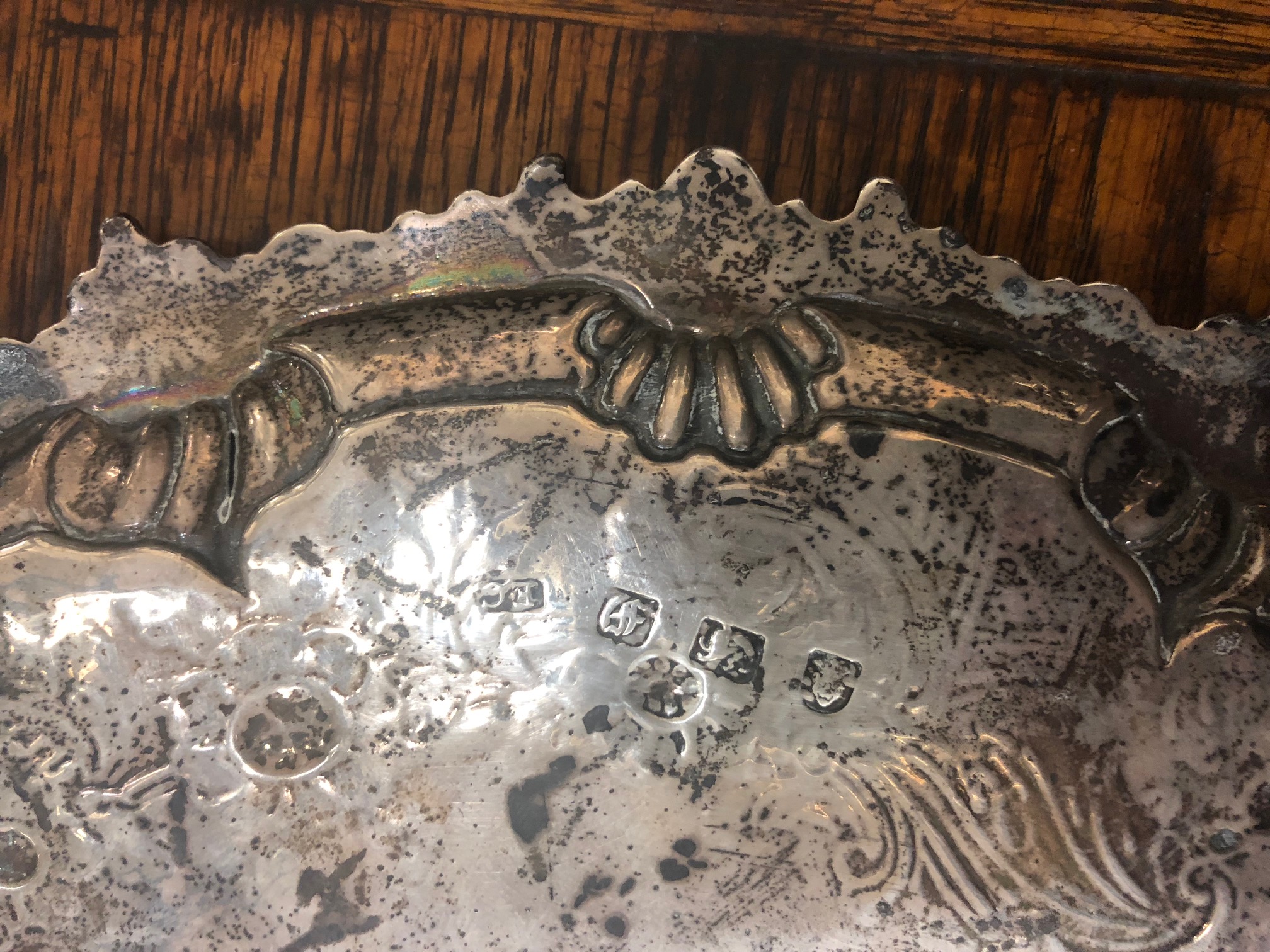 A fine early George III English silver Salver, - Image 4 of 4