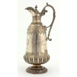 Kildare Militia Mess Silver An attractive tall engraved and embossed silver Claret Jug,