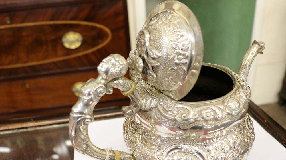 An important heavy late George III Irish silver Teapot, by James Le Bas, Dublin c. - Image 12 of 19