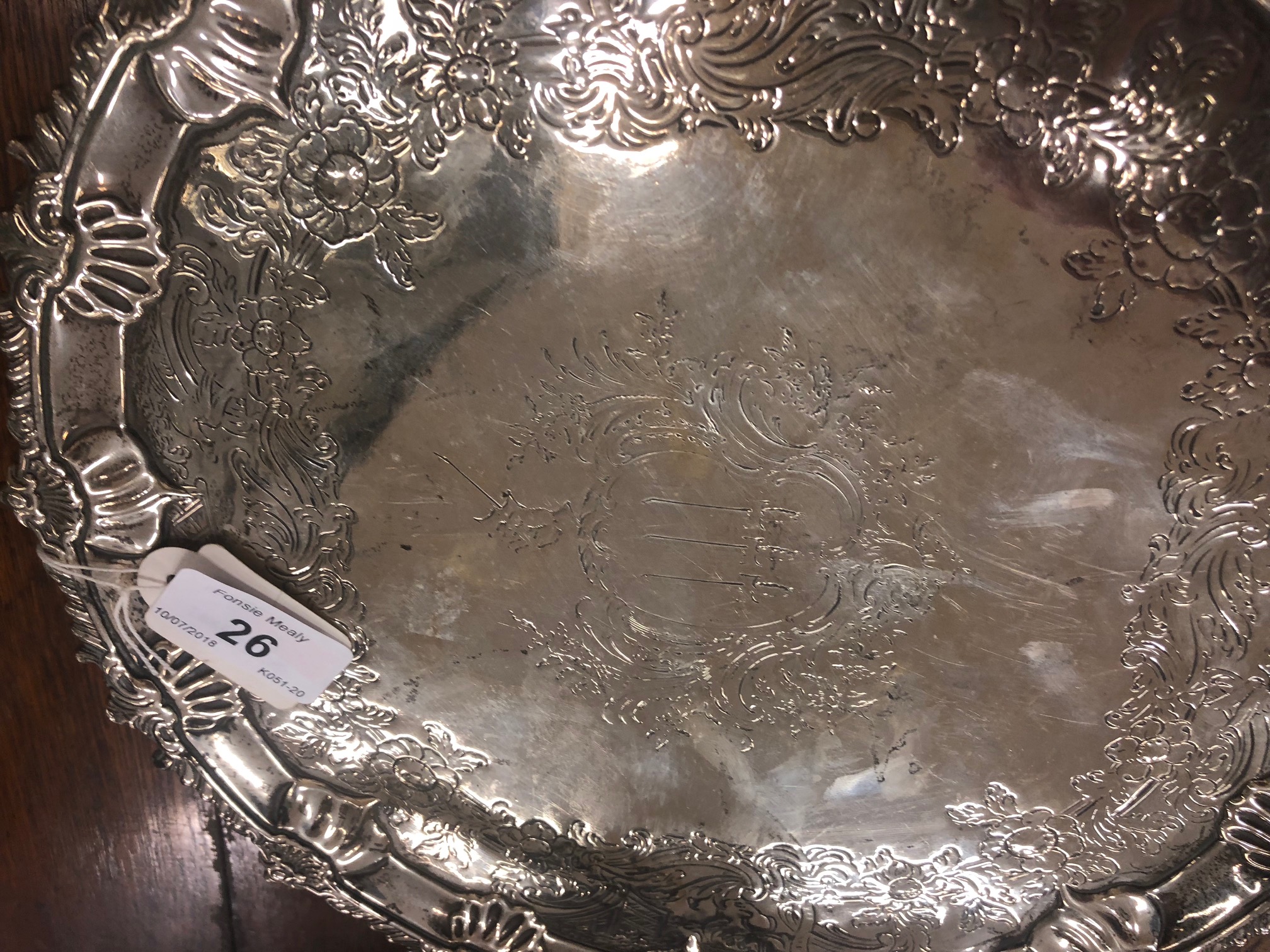 A fine early George III English silver Salver, - Image 3 of 4