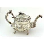 An important heavy late George III Irish silver Teapot, by James Le Bas, Dublin c.