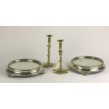 A pair of Victorian circular Kings pattern Table Centres,