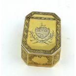 A fine and important octagonal Irish George III silver gilt Presentation Snuff Box,