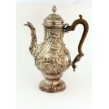 A very fine early George III heavy silver Coffee / Chocolate Pot,