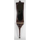 An unusual carved mahogany marble top Console Table and Mirror of narrow proportions,