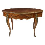 A 19th Century French style inlaid and ormolu moulded Loo Table,