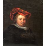 After Rembrandt "Portrait of a Gentleman," O.O.C., approx. 76cns x 64cms (30" x 25").