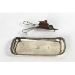 A plain English George III silver rectangular Snuffer Tray, London c. 1807, possibly T.