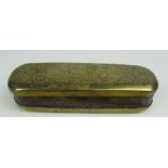 A heavy Dutch 18th Century brass and copper Tobacco Box,