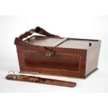 A rare 19th Century Arbutus and marquetry "Killarney wood" Sewing Box,