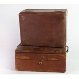 A 19th Century Travelling leather Filing box, by Needs & Co.