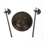 A Persian brass Shield,