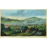 After Will Jones Dublin Coloured Engraving: King (Giles) sculp, A View of Ringsend; Irish Town,