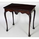 A good 19th Century mahogany Centre or Silver Table, in the Irish 18th Century style,