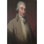 18th Century Irish School "Portrait of a Gentleman with grey hair wearing cream coloured jacket