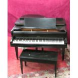 A fine quality ebonised cased Boudoir or baby Grand Pianoforte, by Sommer & Co.