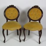 A pair of Victorian style Side Chairs,