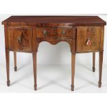 A 19th Century bow fronted mahogany Sideboard, of small proportions,