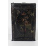 A 19th Century lacquered Corner Cabinet, in the Chinese taste,