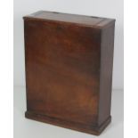 An unusual 19th Century Irish mahogany upright Map or Scroll Box,